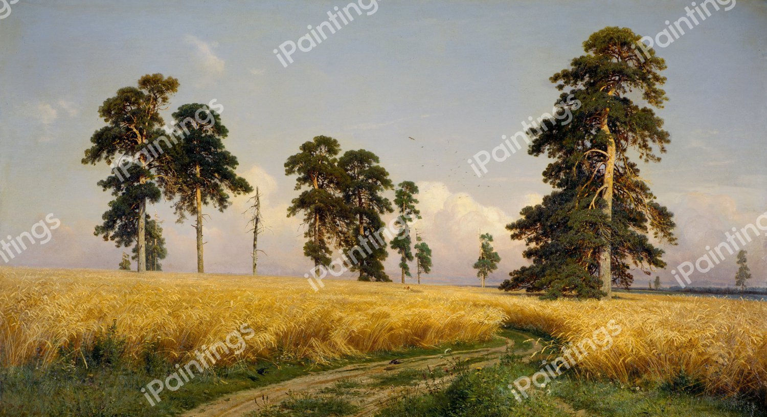 The Rye Field. The painting by Ivan Ivanovich Shishkin