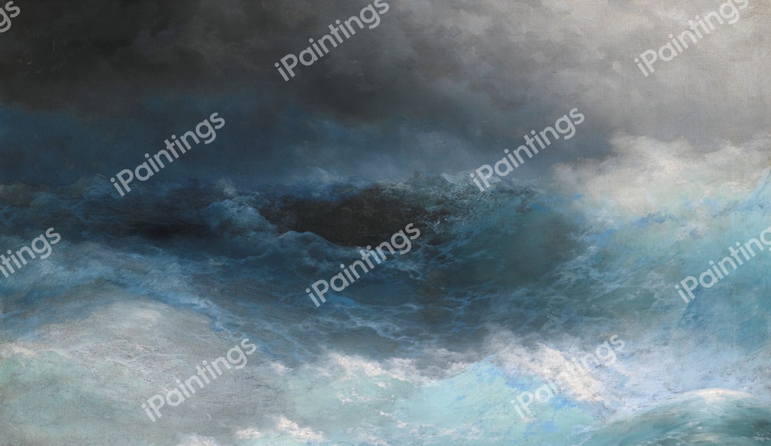 Stormy Sea. The painting by Ivan Konstantinovich Aivazovsky