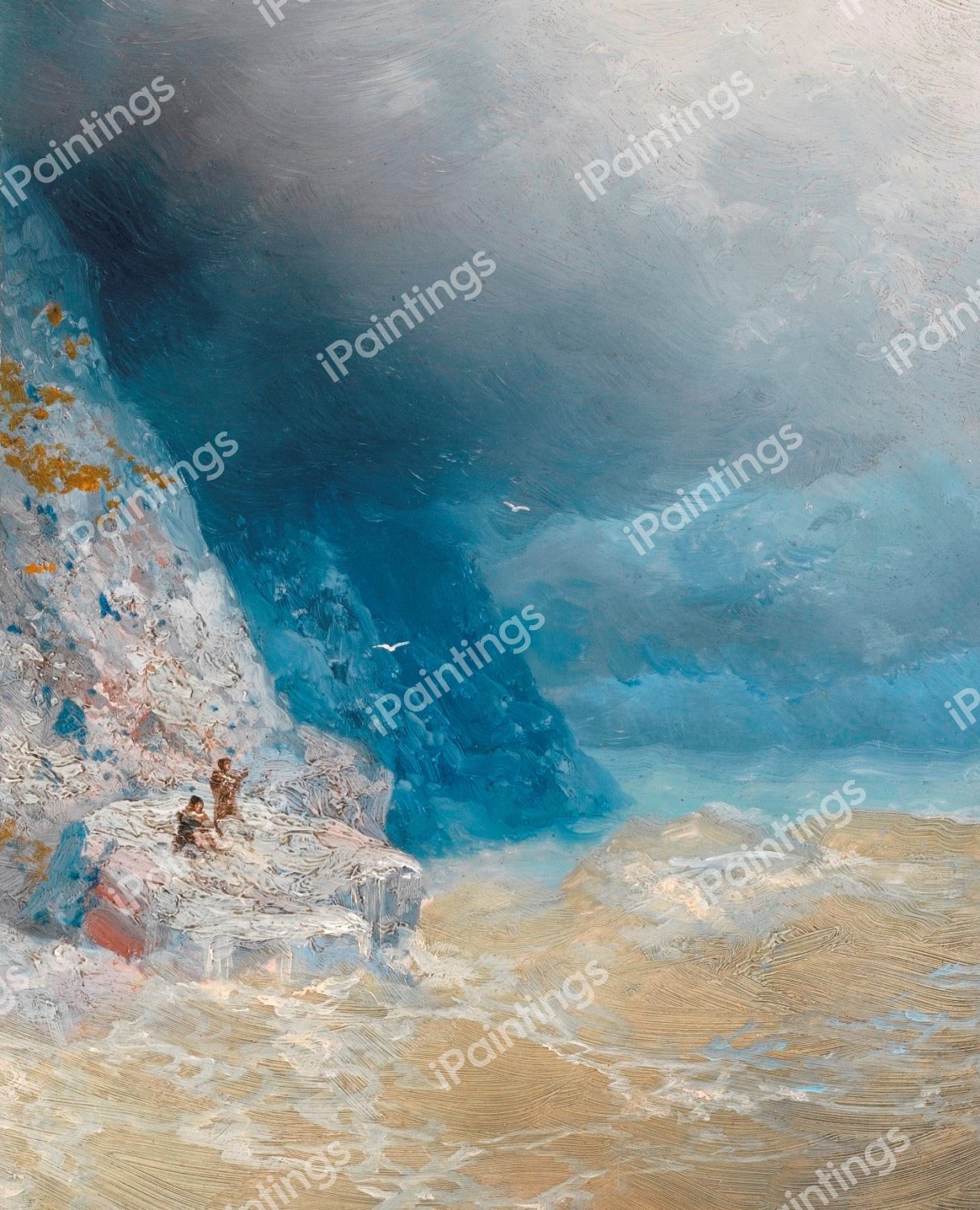 Survivors. The painting by Ivan Konstantinovich Aivazovsky