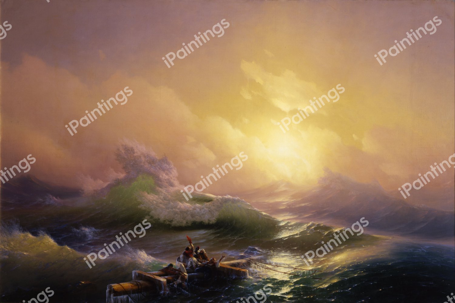 The Ninth Wave from 1850. The painting by Ivan Konstantinovich Aivazovsky