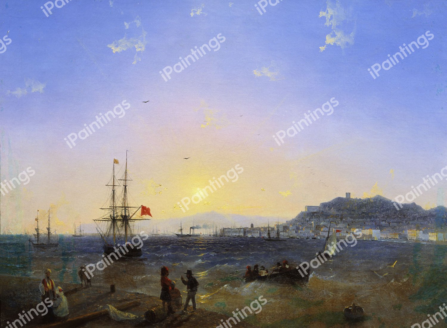 View of Kerch. The painting by Ivan Konstantinovich Aivazovsky