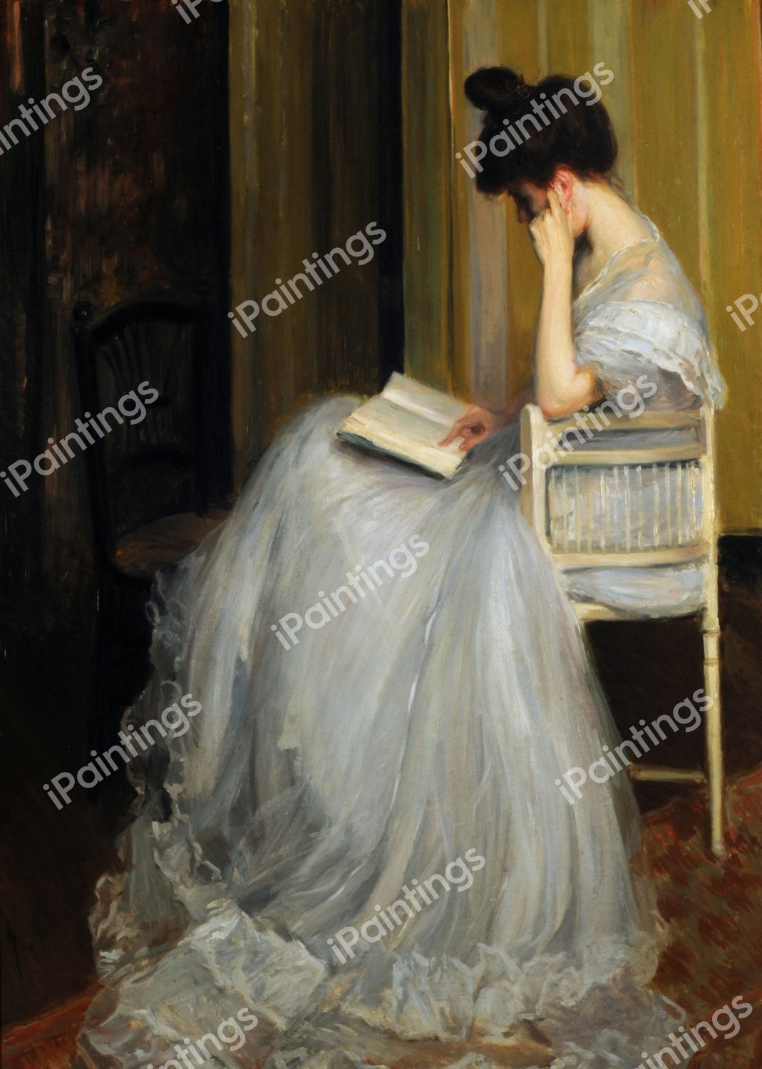 Woman Reading, 1890. The painting by Jacques-Emile Blanche