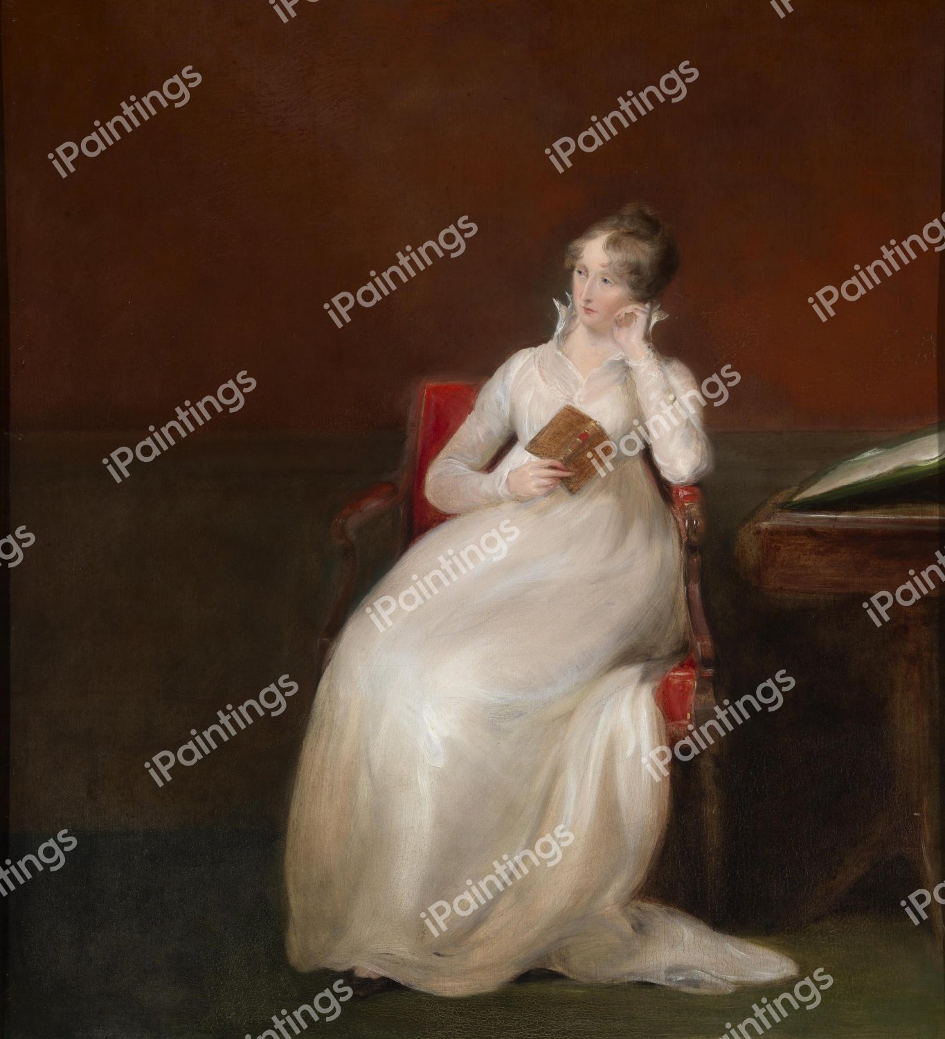 Portrait of Marianne Langham. The painting by Jacques-Laurent Agasse