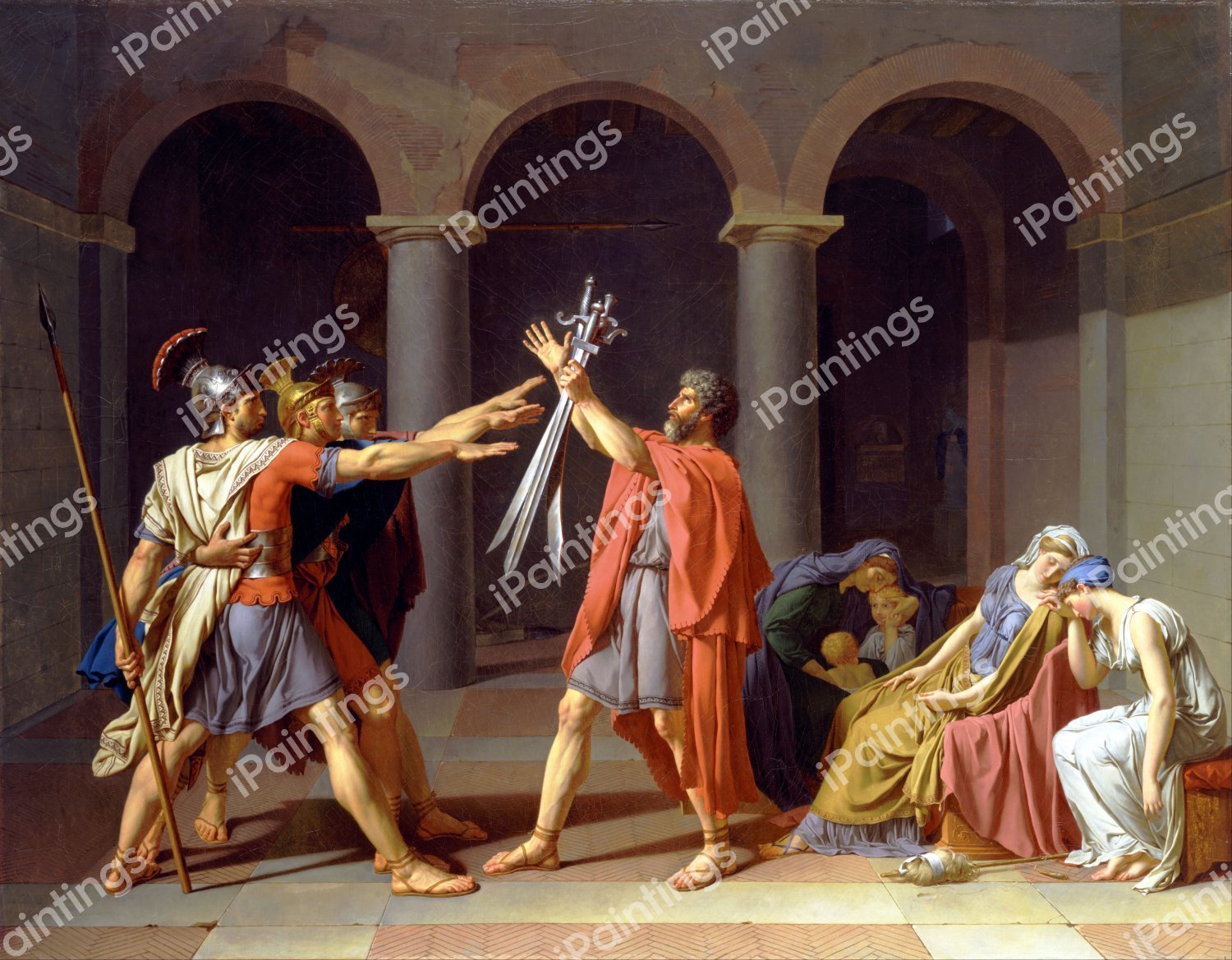 Oath of the Horatii . The painting by Jacques-Louis David