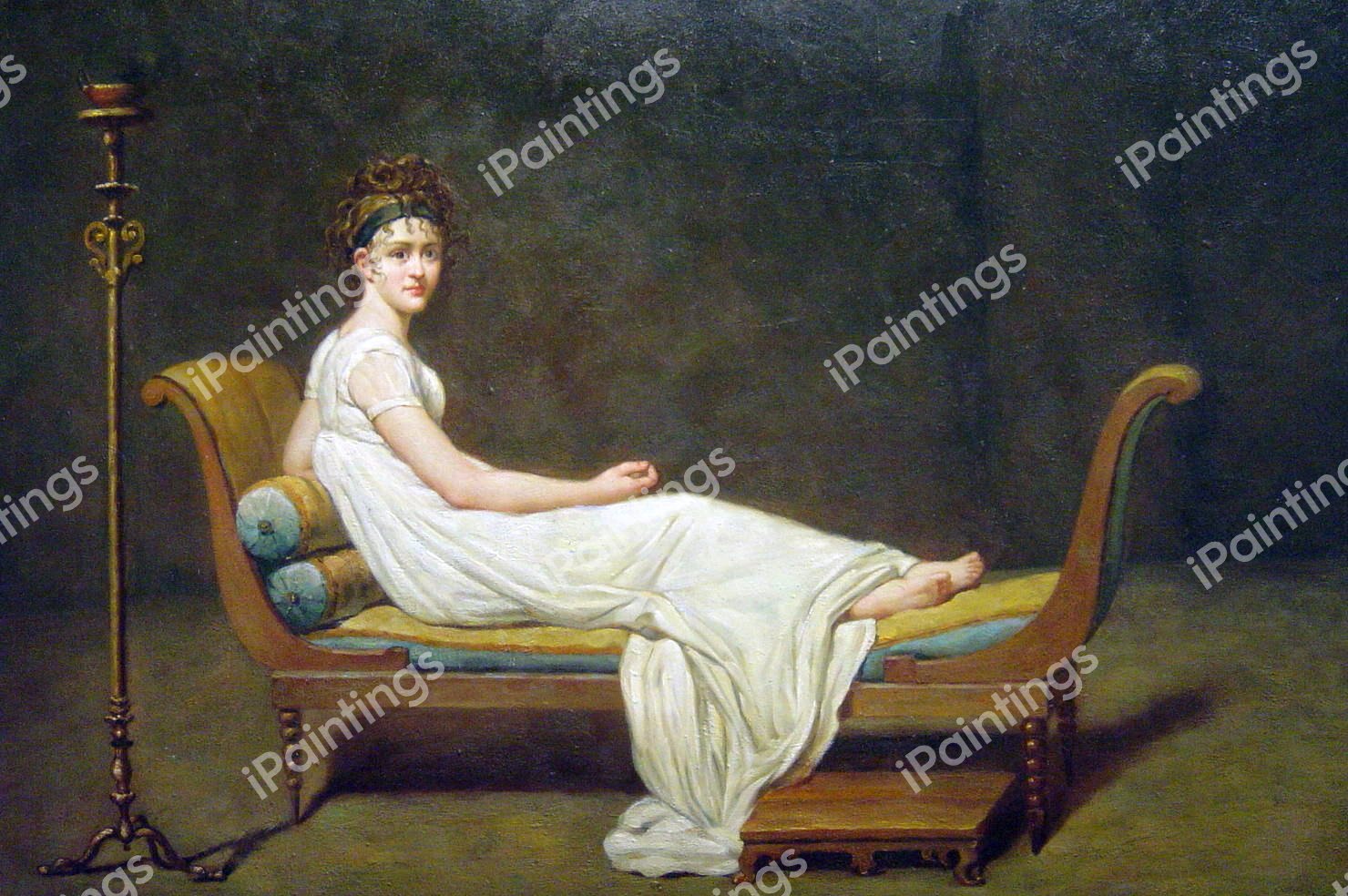 Portrait Of Madame R'ecamier. The painting by Jacques-Louis David