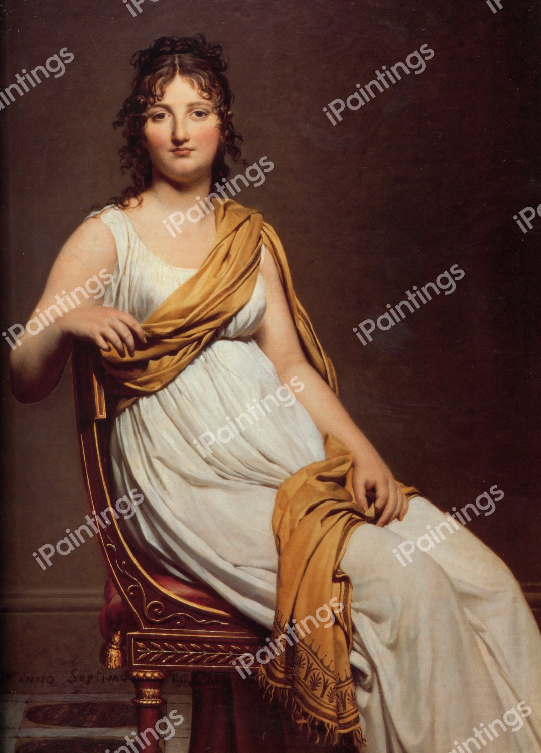 Portrait of Madame Raymond de Verninac. The painting by Jacques-Louis David