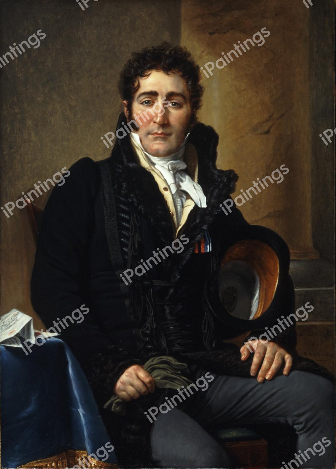 Portrait of the Comte de Turenne. The painting by Jacques-Louis David