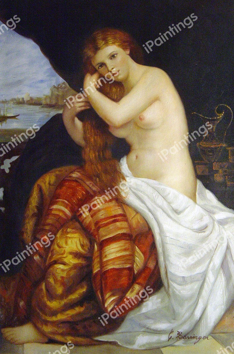 Venitienne A Sa Toilette. The painting by Jacques-Louis David