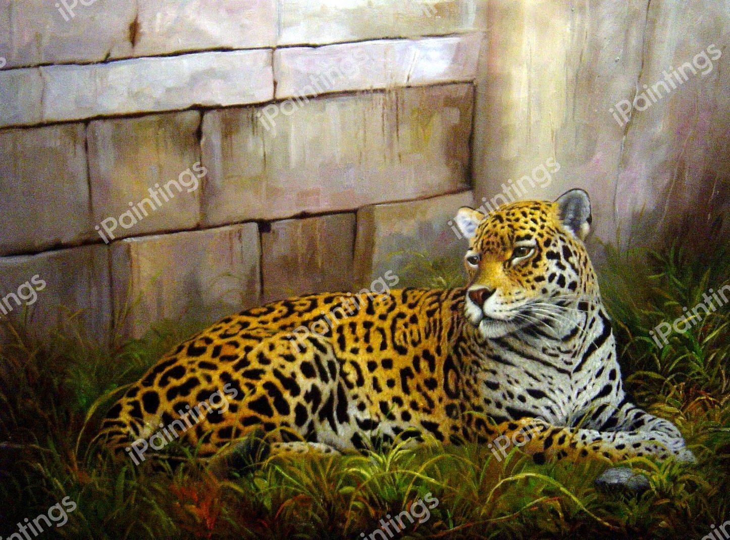 Jaguar At Rest. The painting by Our Originals