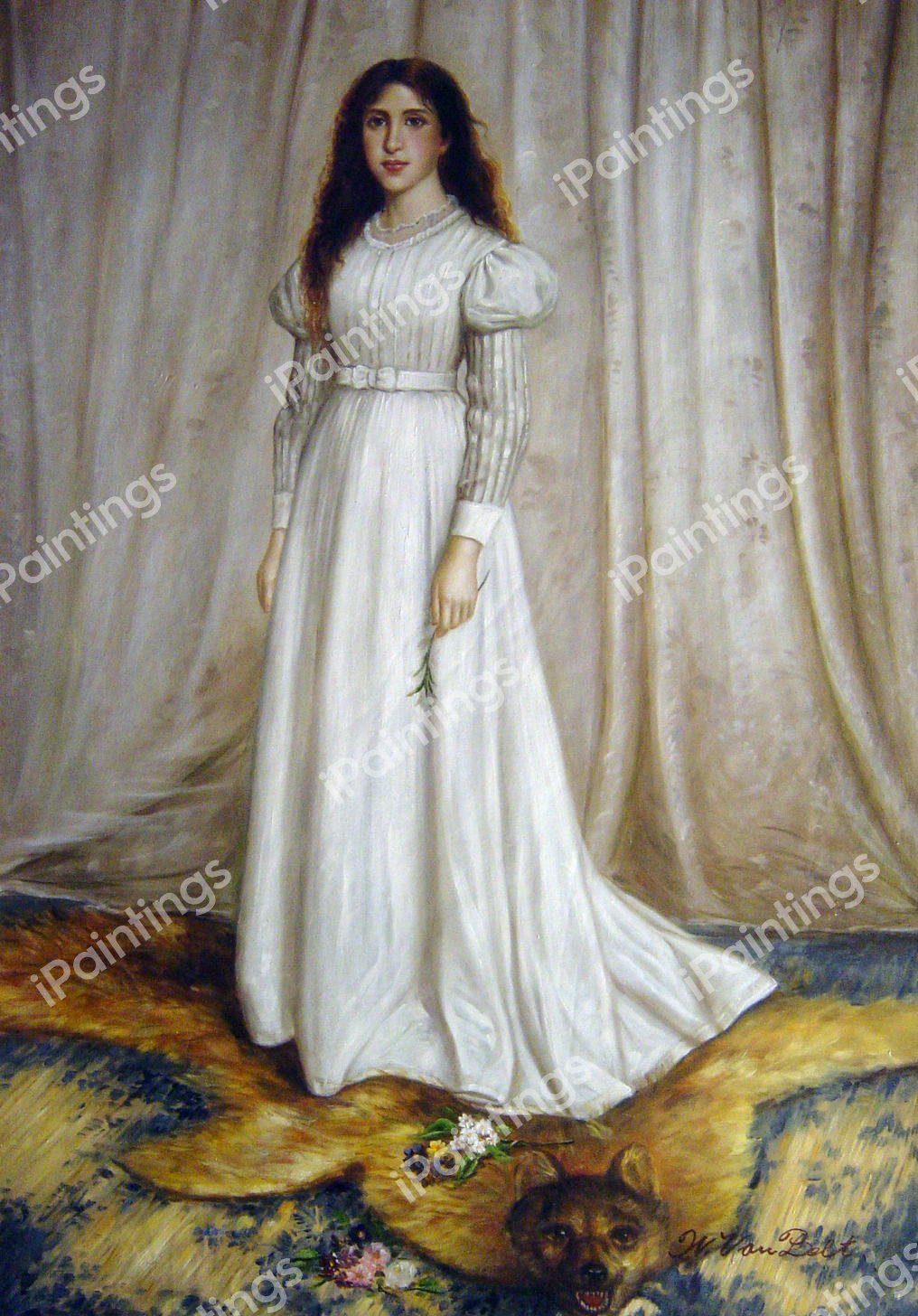 Symphony In White No. 1-The White Girl. The painting by James Abbott McNeill Whistler