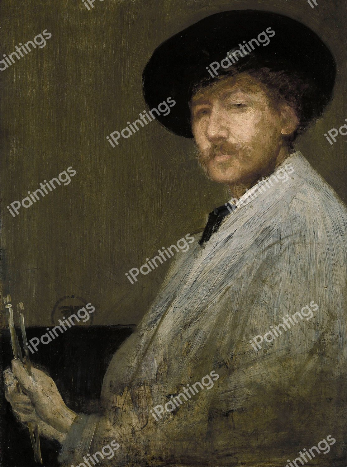 Whistler Self-Portrait. The painting by James Abbott McNeill Whistler