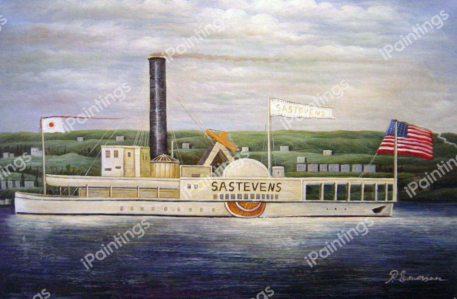 Sarah A. Stevens. The painting by James Bard