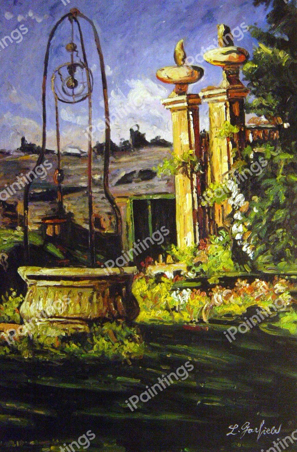 In The Gardens Of The Villa Palmieri. The painting by James Carroll Beckwith