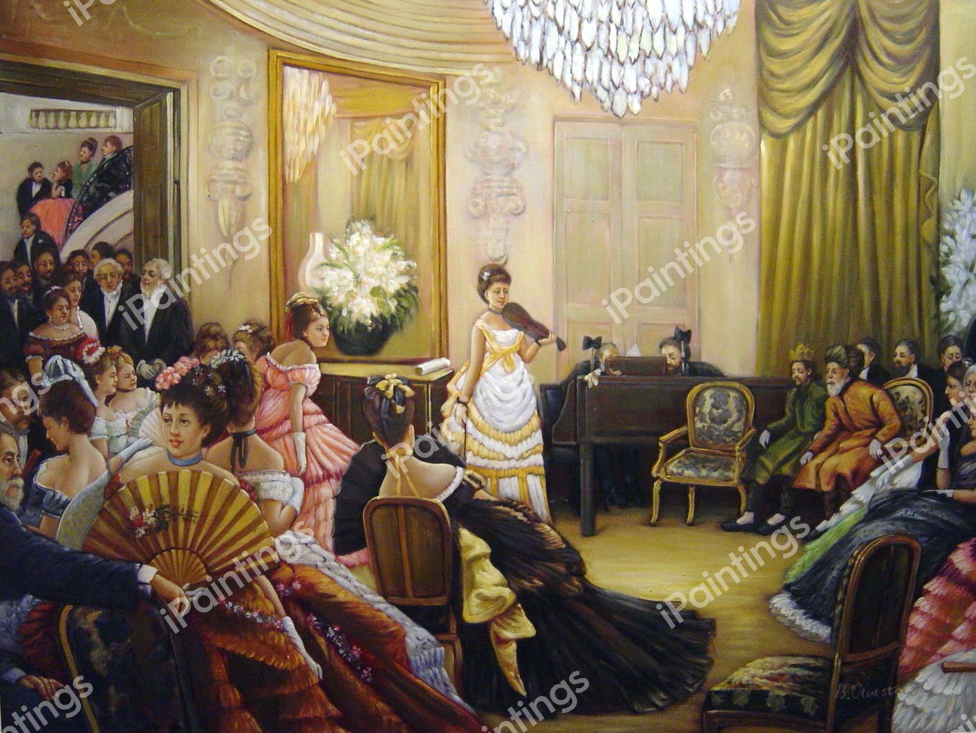 At The Concert. The painting by James Tissot