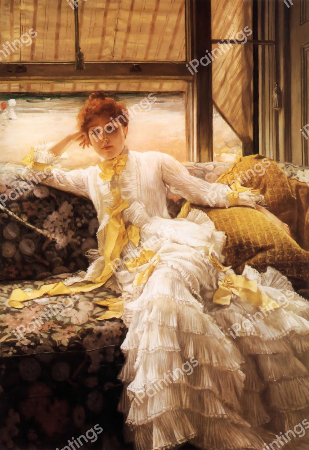 By the Seaside. The painting by James Tissot