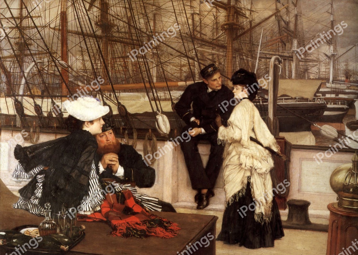 Captain and the Mate. The painting by James Tissot