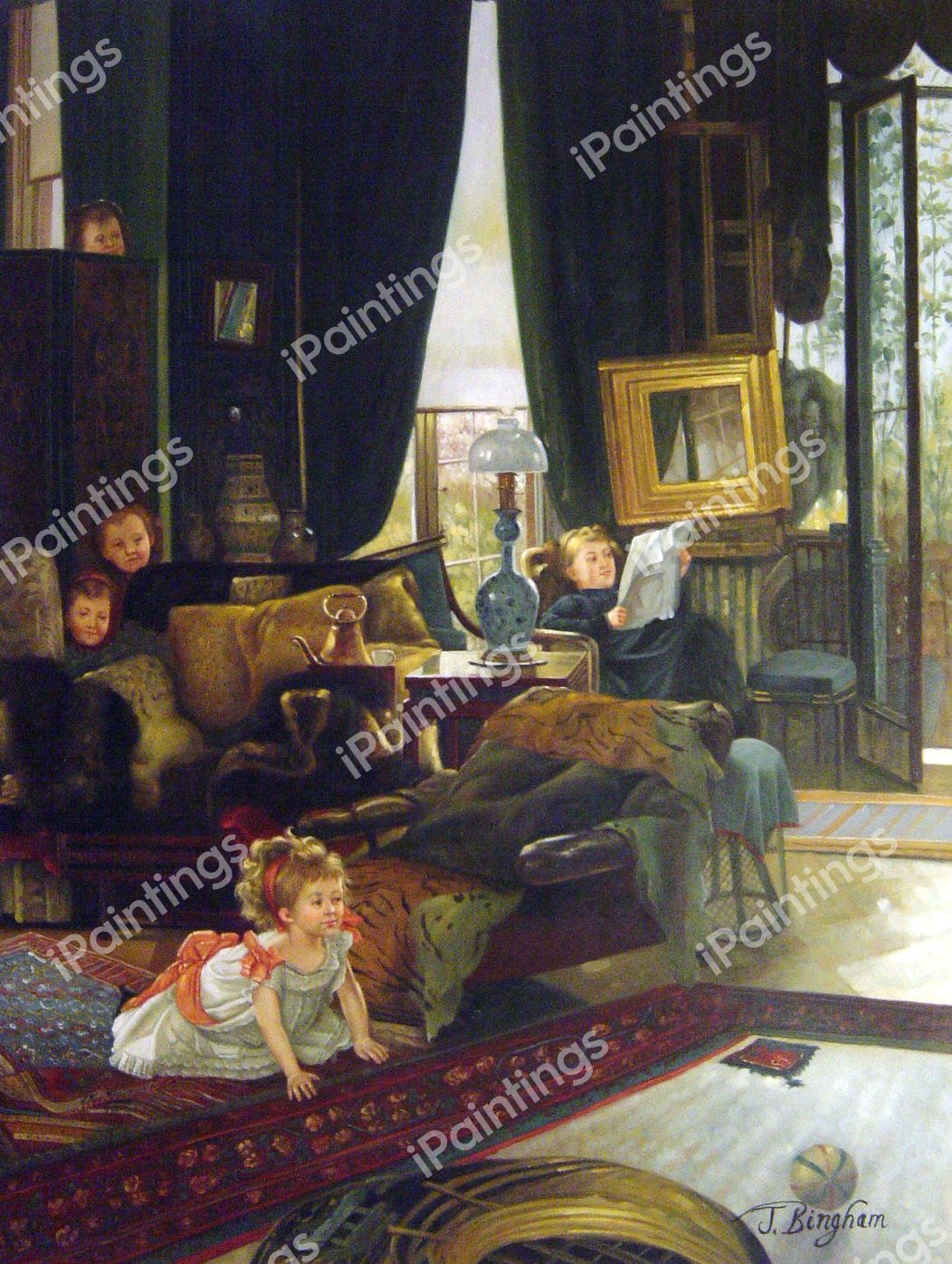 Hide and Seek. The painting by James Tissot