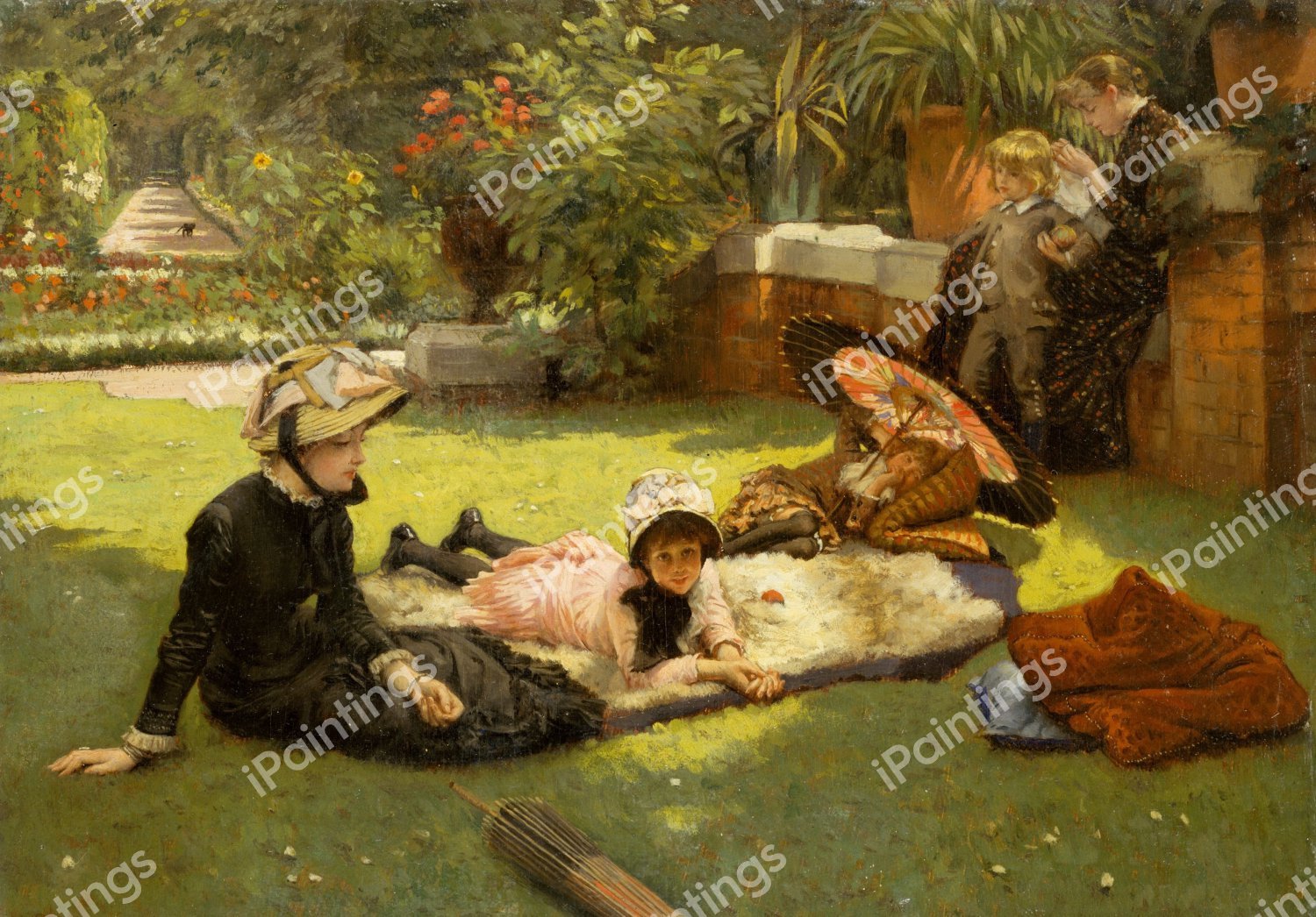 In Full Sunlight (En Plein Soleil). The painting by James Tissot