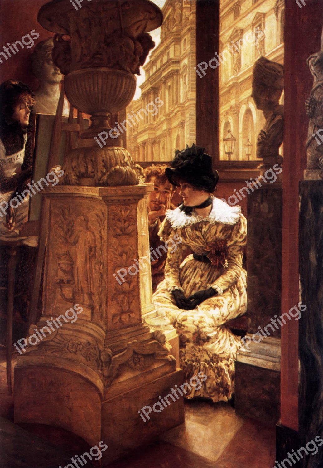 In The Louvre. The painting by James Tissot