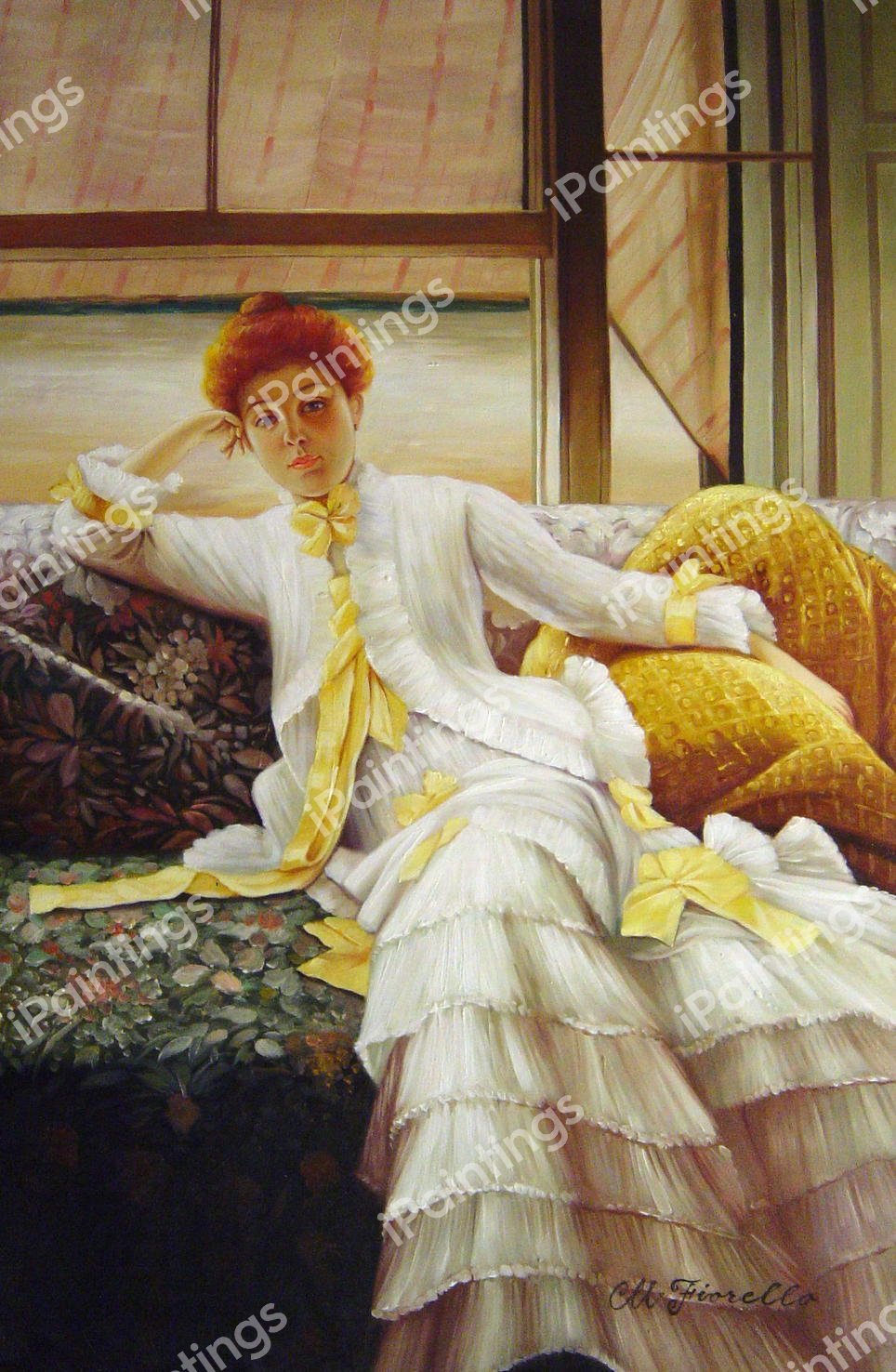 Seaside. The painting by James Tissot