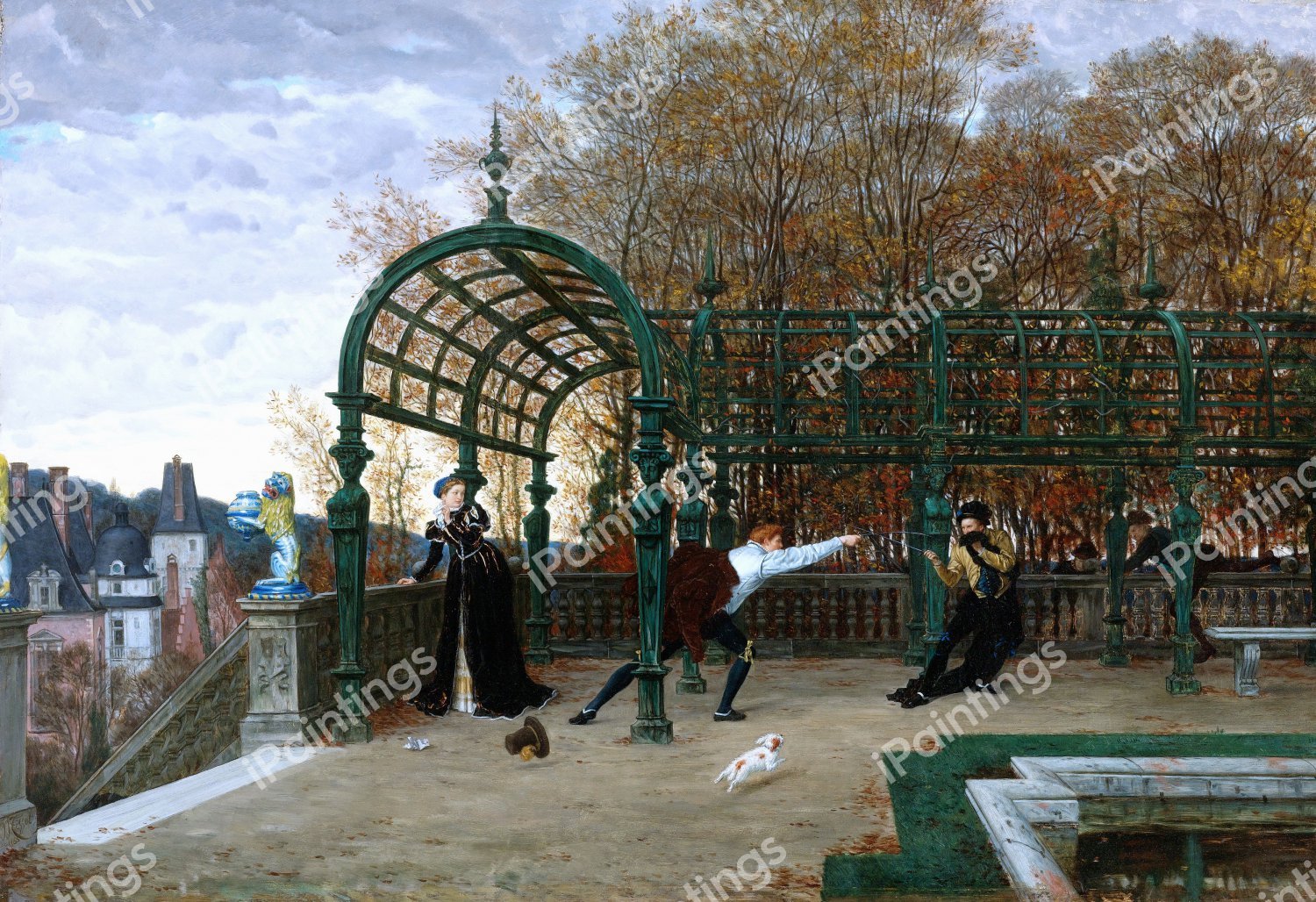 The Attempted Abduction. The painting by James Tissot