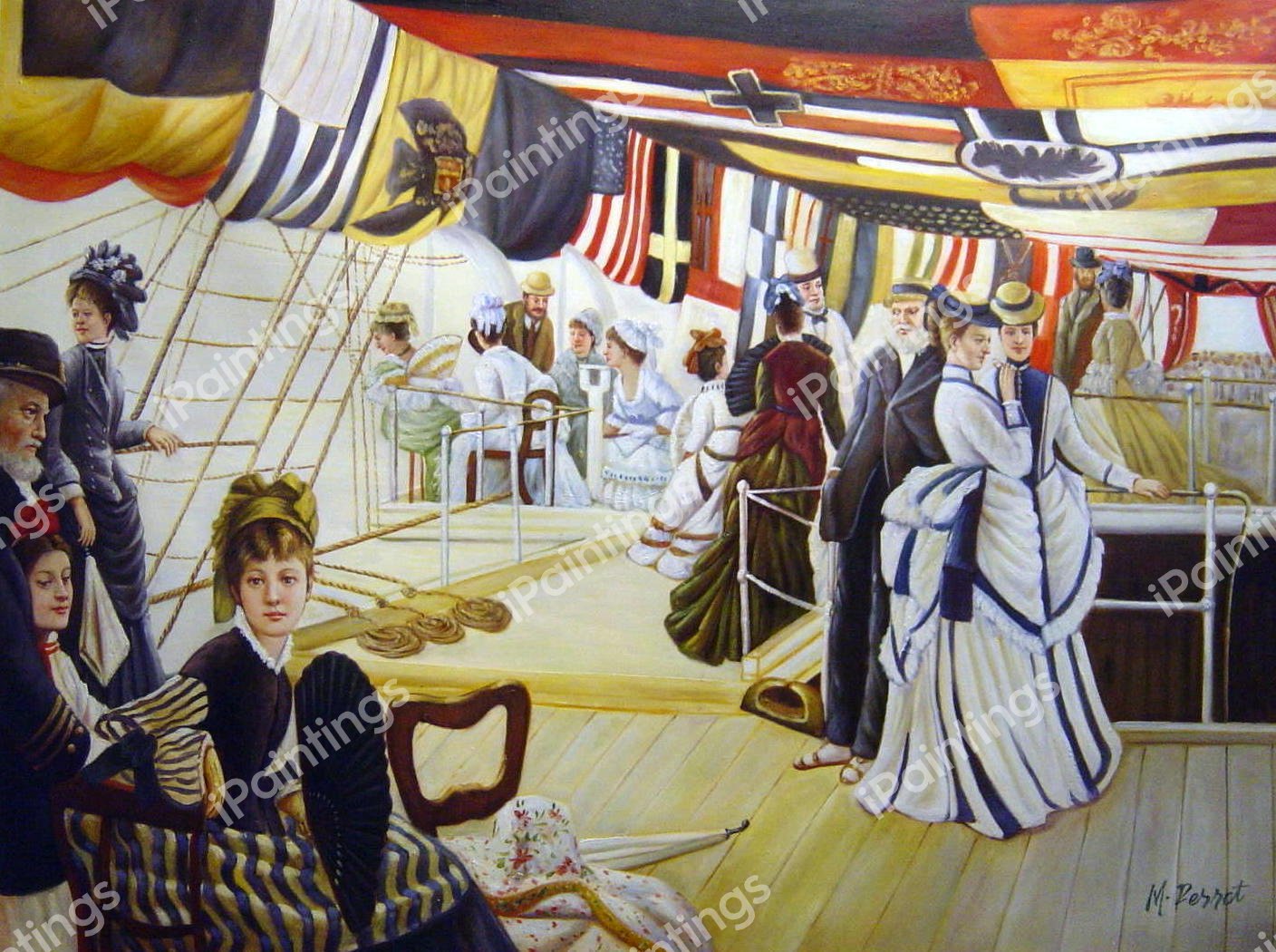 The Ball on Shipboard. The painting by James Tissot