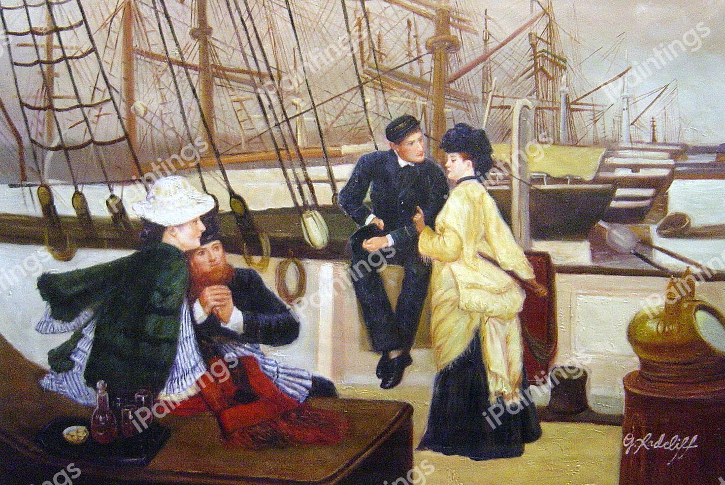 The Captain And The Mate. The painting by James Tissot