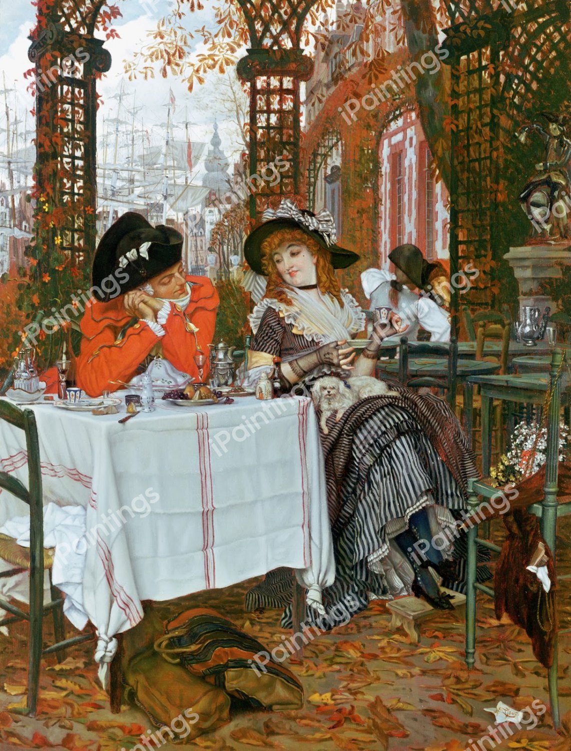 The Luncheon. The painting by James Tissot