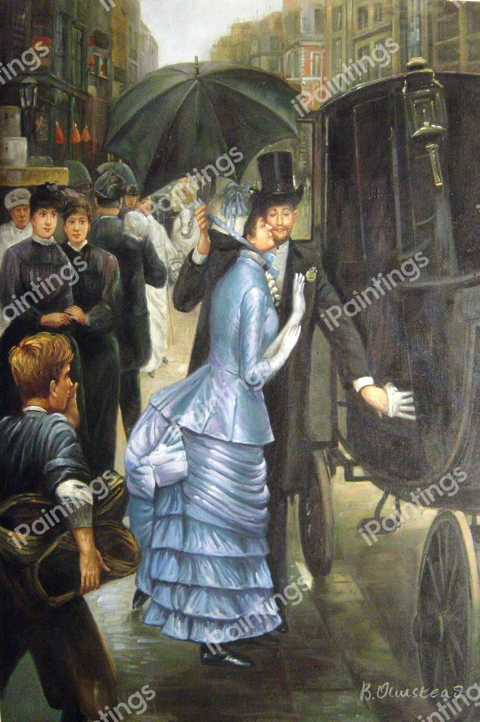 The Traveller. The painting by James Tissot