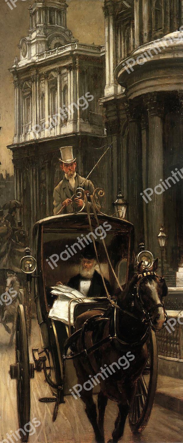 Travelling to Business (Going to the City). The painting by James Tissot