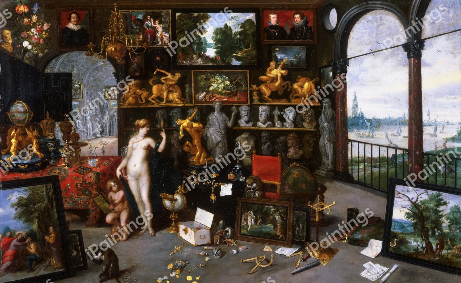 Allegory of Sight (Venus and Cupid in a Picture Gallery). The painting by Jan Brueghel the Elder