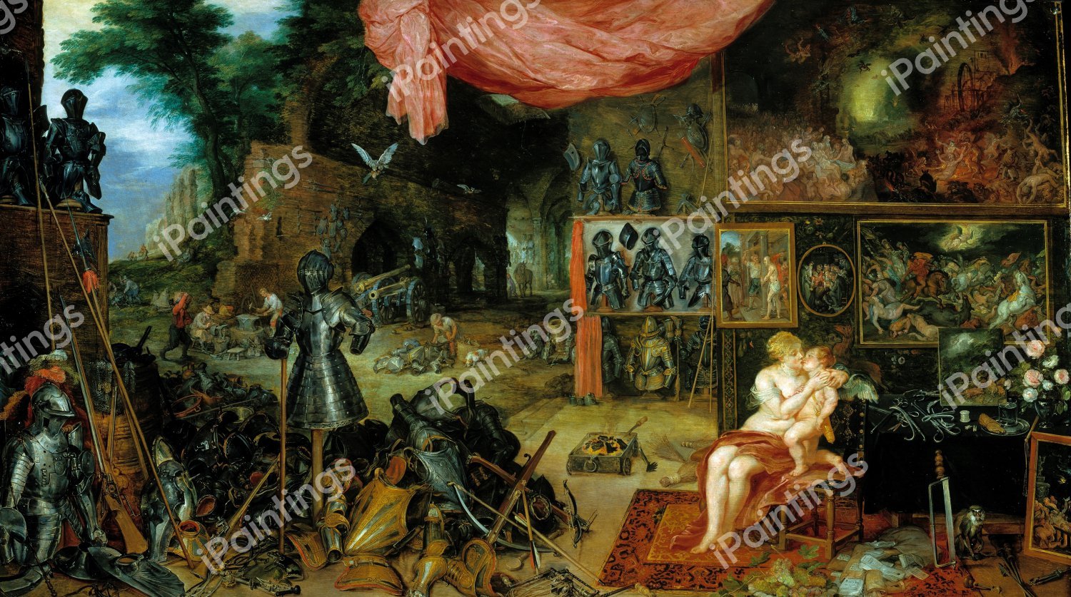 Sense of Touch. The painting by Jan Brueghel the Elder
