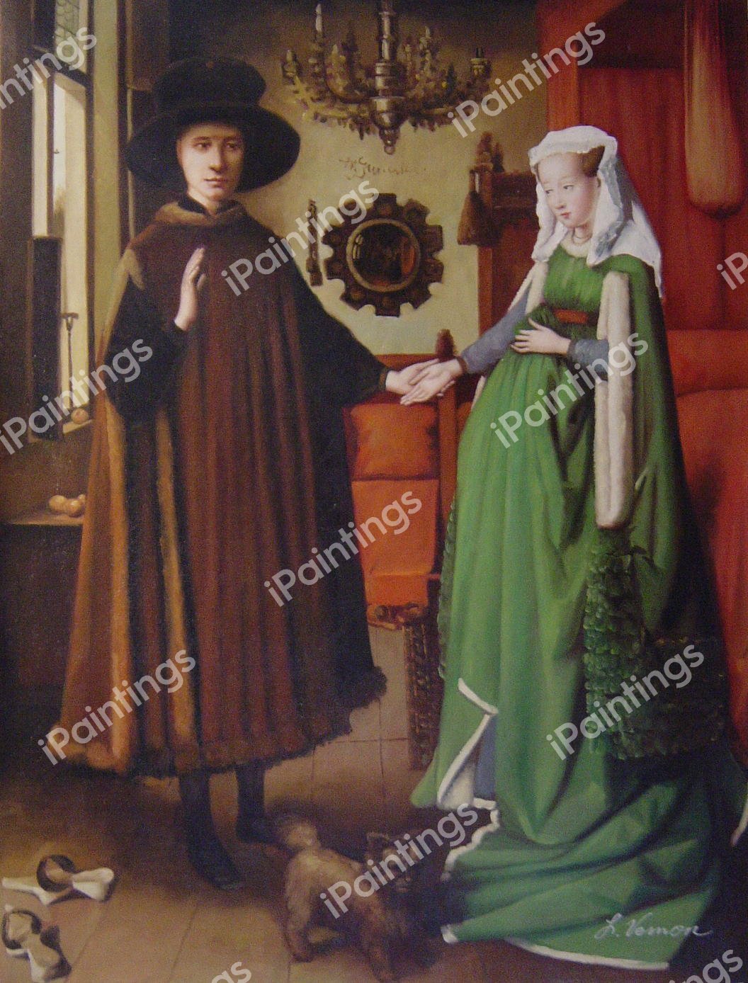 The Betrothal Of The Arnolfini. The painting by Jan Van Eyck