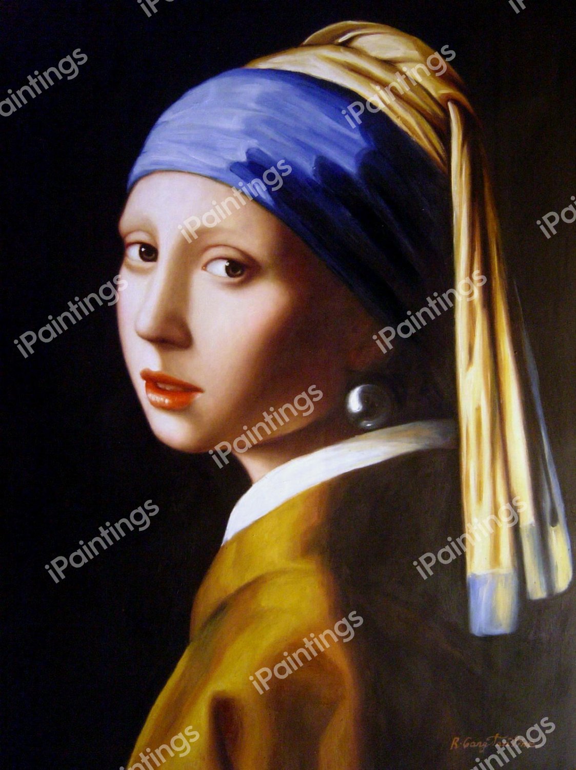 A Girl With A Pearl Earring. The painting by Jan Vermeer