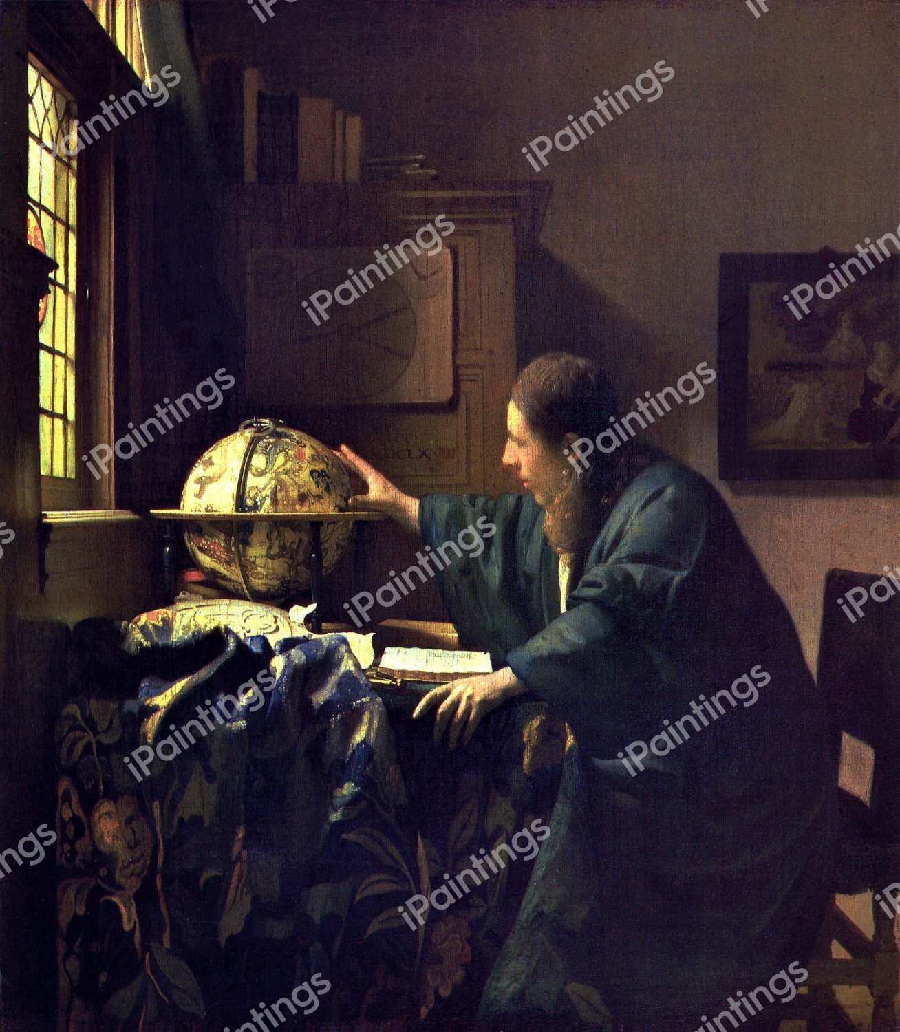 Astronomer. The painting by Jan Vermeer