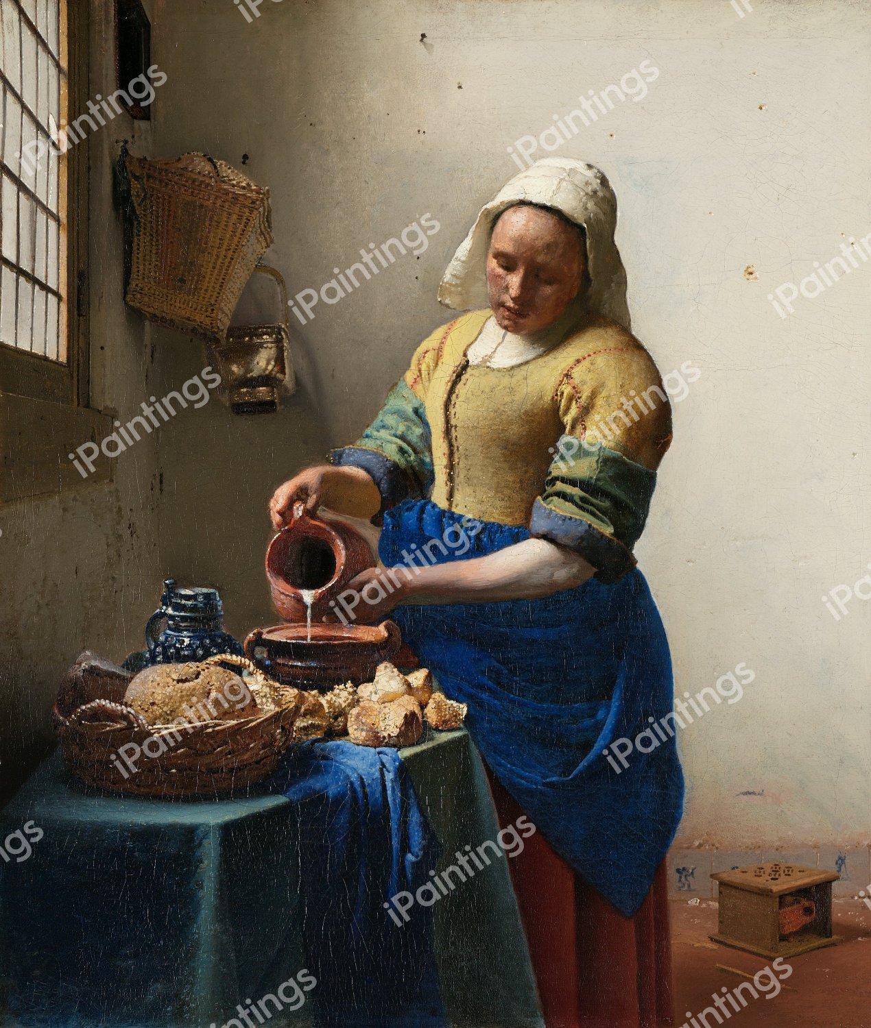 Milkmaid. The painting by Jan Vermeer