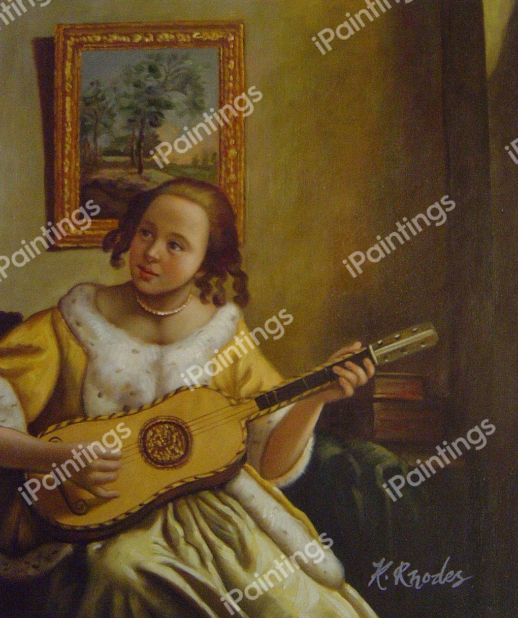The Guitar Player. The painting by Jan Vermeer