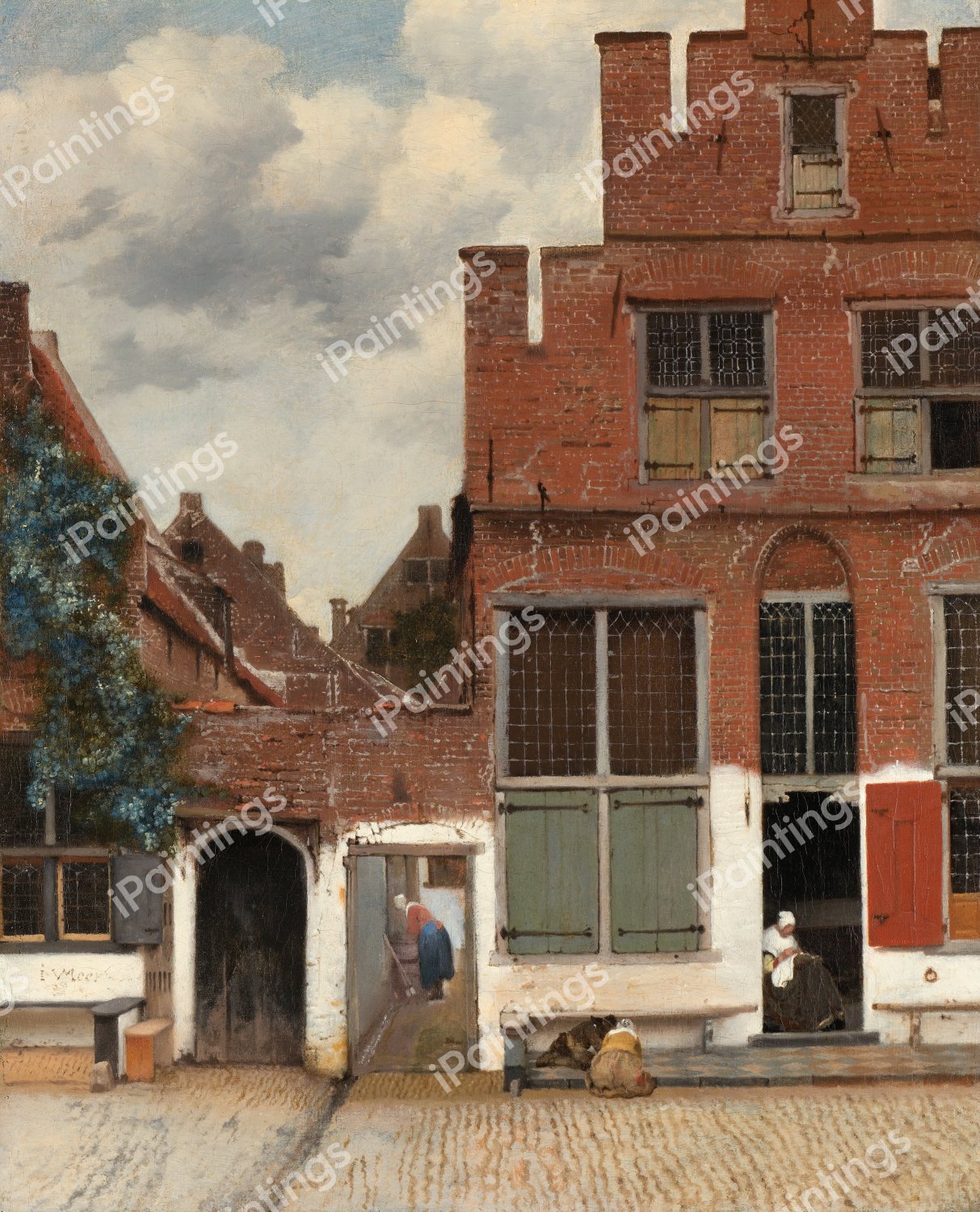 The Little Street (View of Houses in Delft). The painting by Jan Vermeer