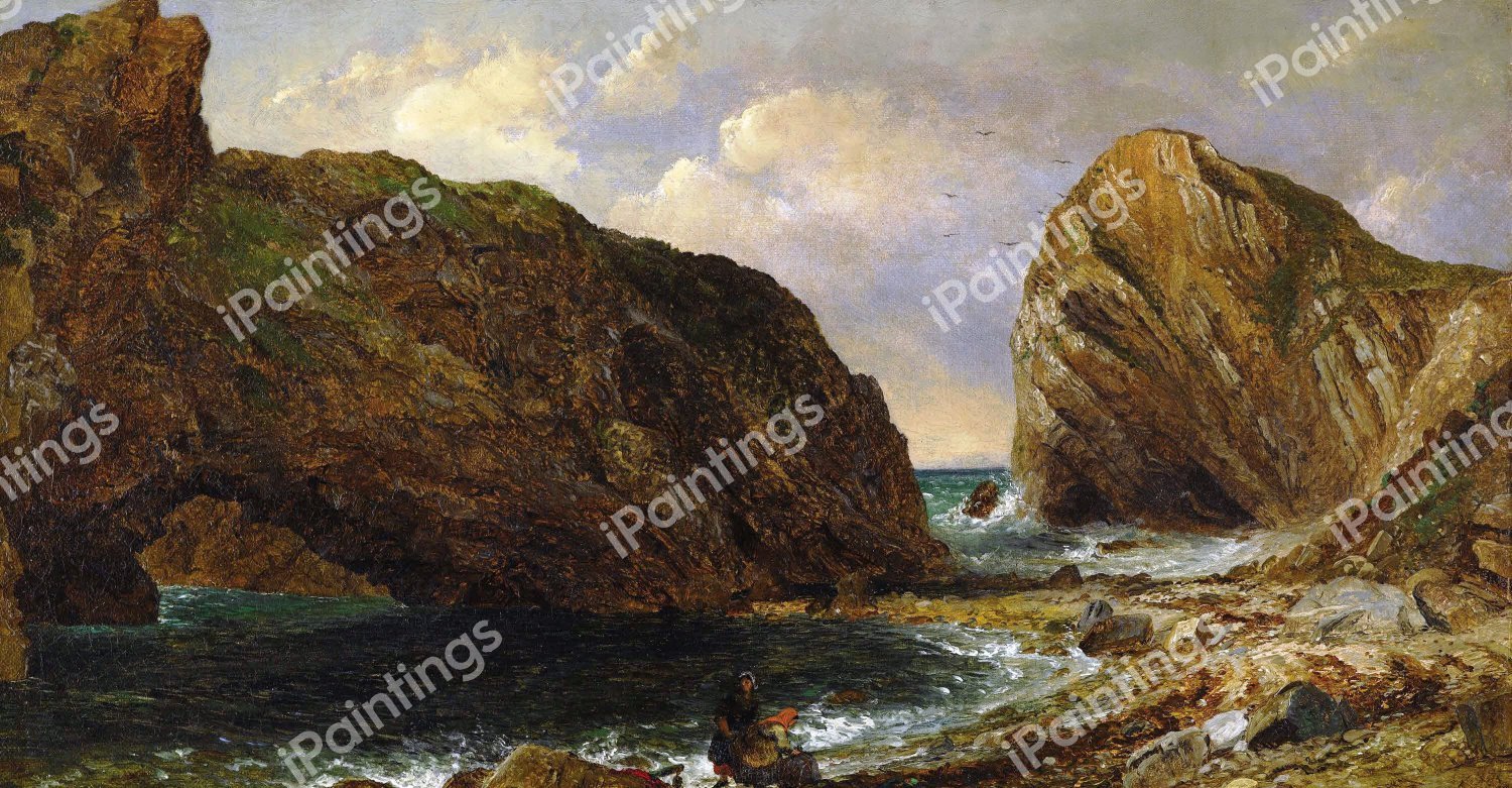 By the Sea, Lulworth. The painting by Jasper Francis Cropsey