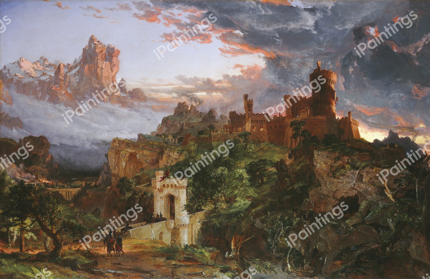 The Spirit of War. The painting by Jasper Francis Cropsey