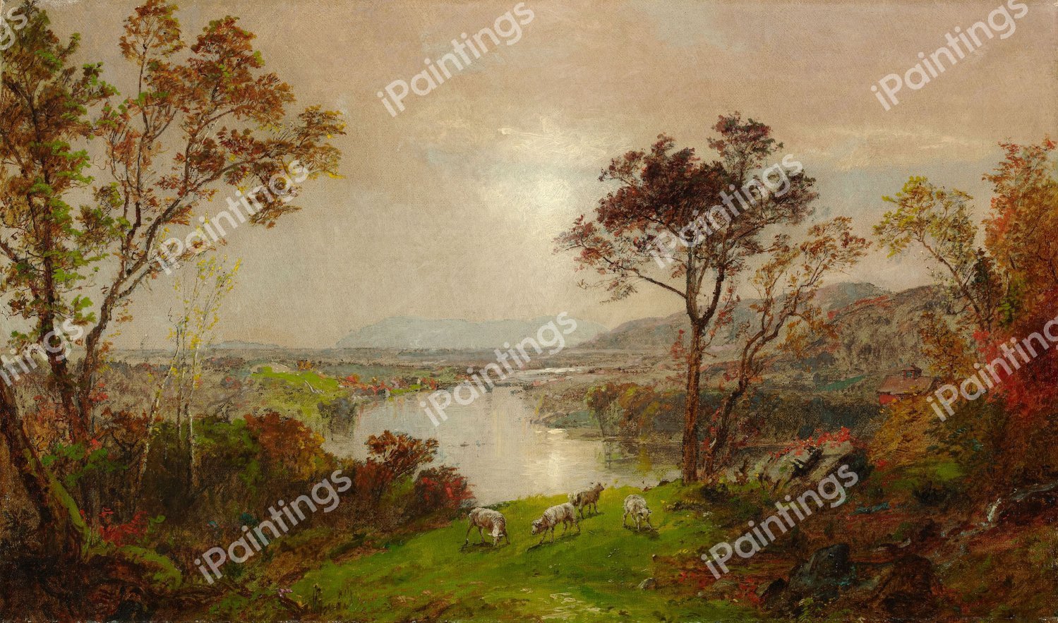 Wyoming Valley. The painting by Jasper Francis Cropsey