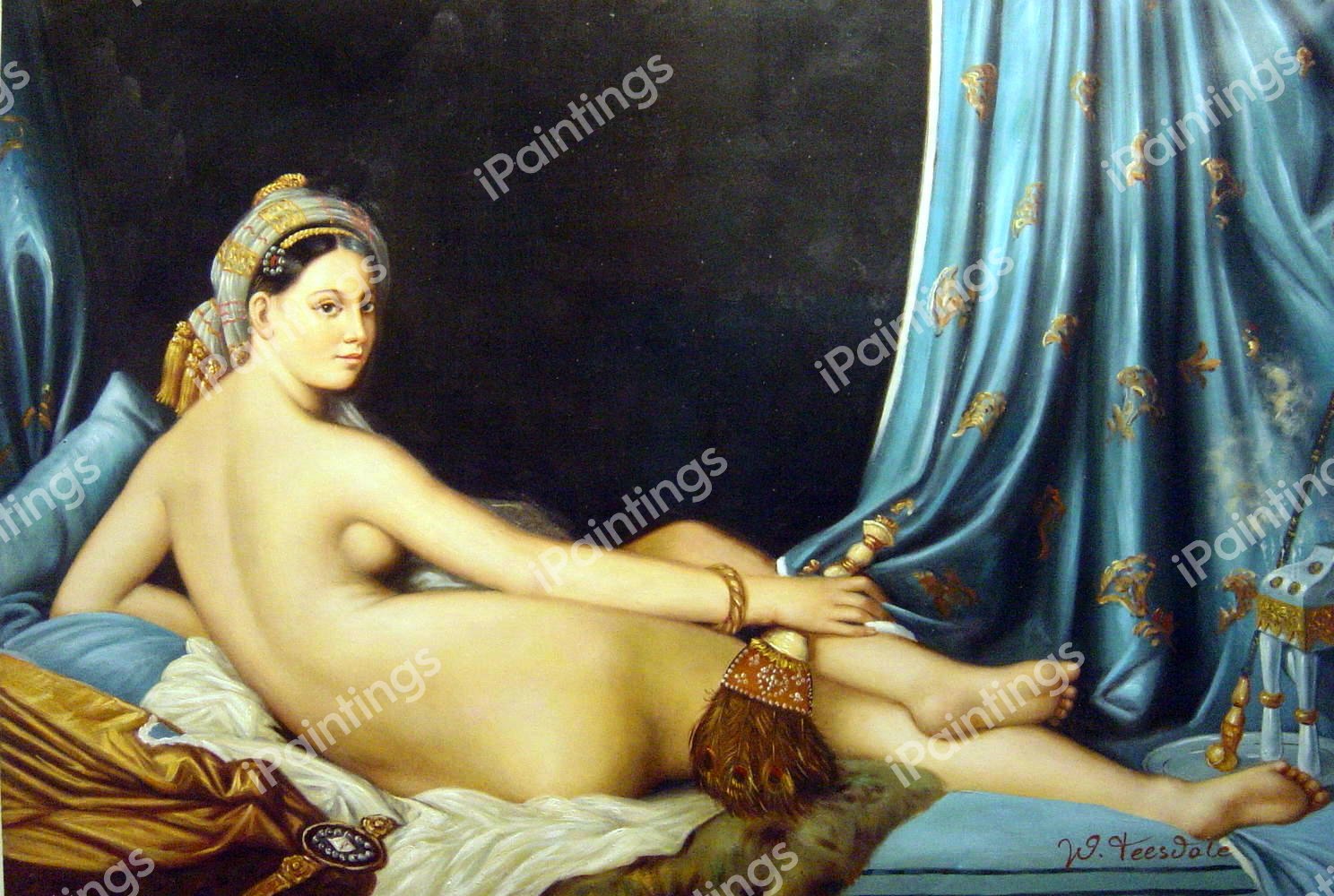 La Grand Odalisque. The painting by Jean-Auguste Dominique Ingres