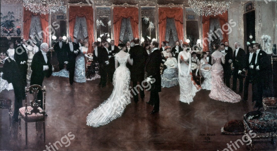 Evening Soiree. The painting by Jean Beraud
