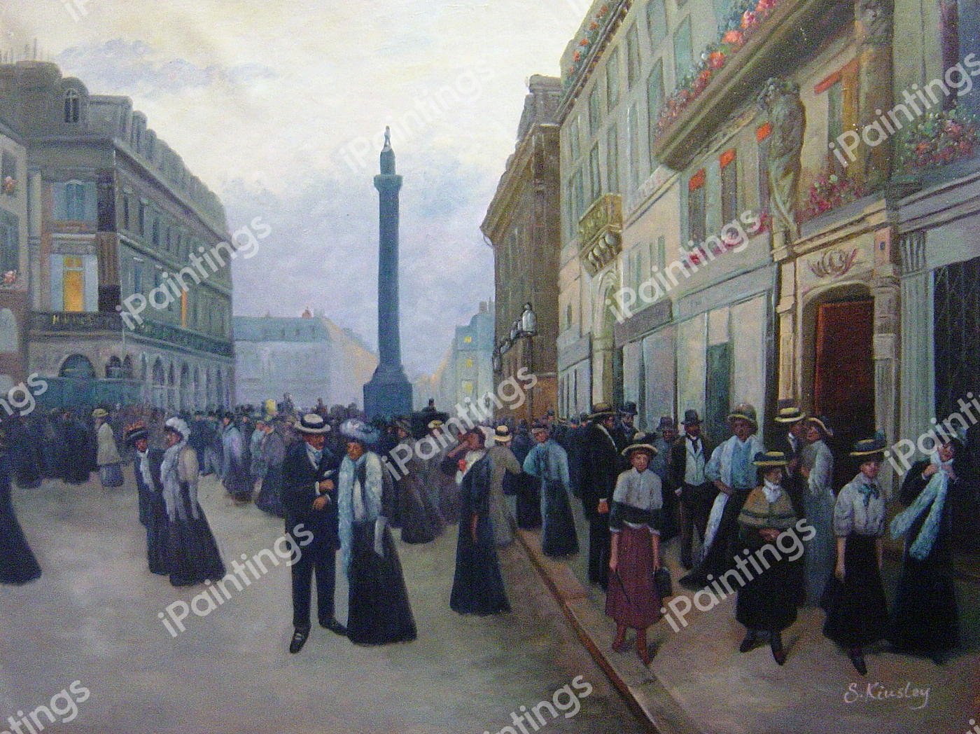 La Rue de la Paix. The painting by Jean Beraud