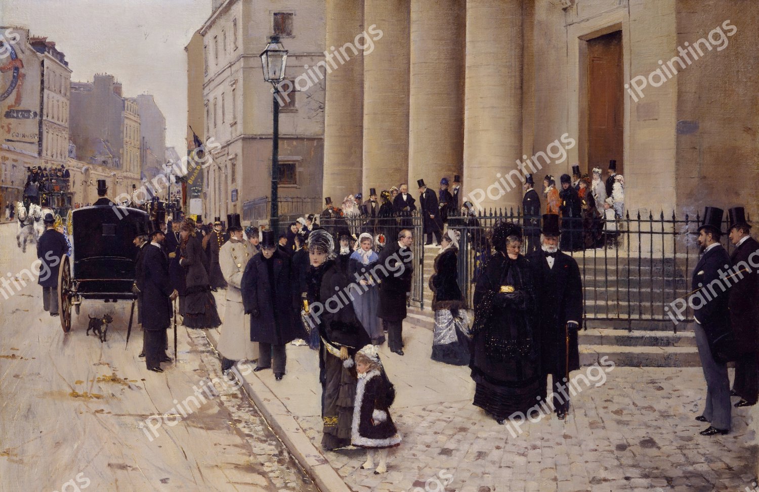 The Church of Saint-Philippe-du-Roule, 1877. The painting by Jean Beraud