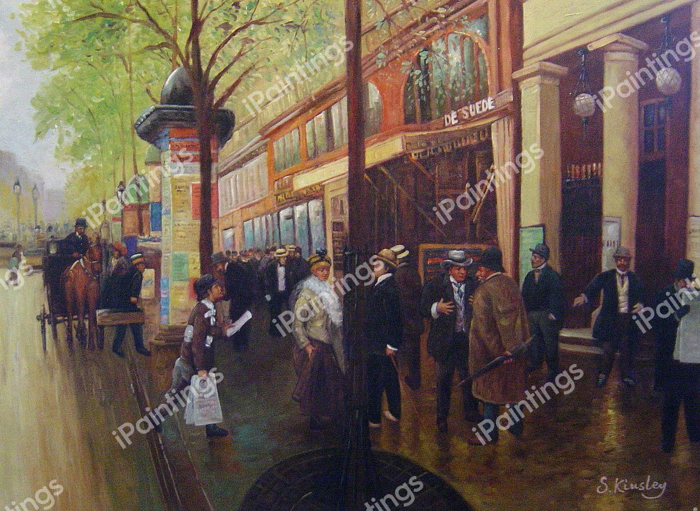 The Great Boulevard, The Theatre des Varietes. The painting by Jean Beraud