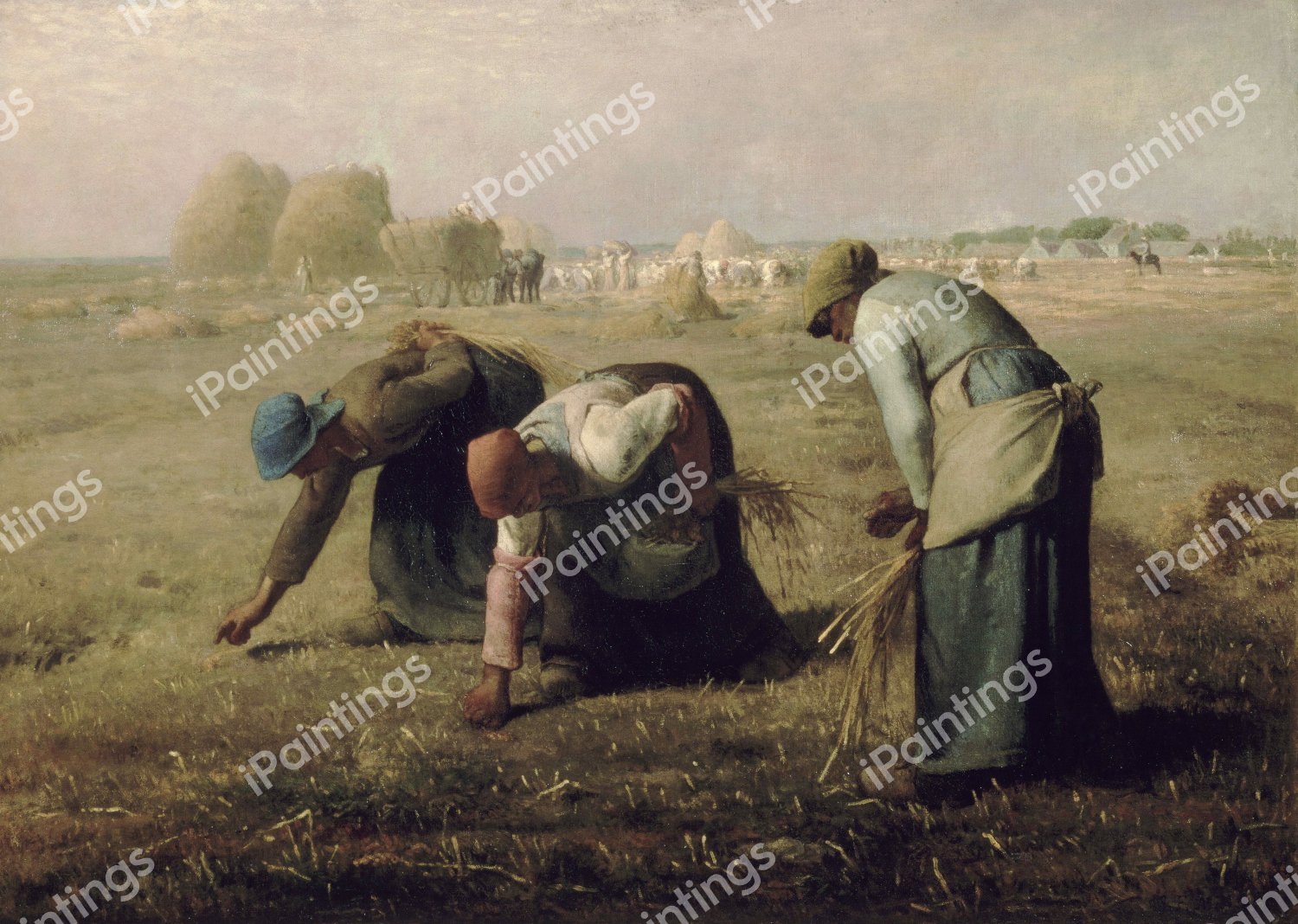 Gleaners. The painting by Jean-Francois Millet