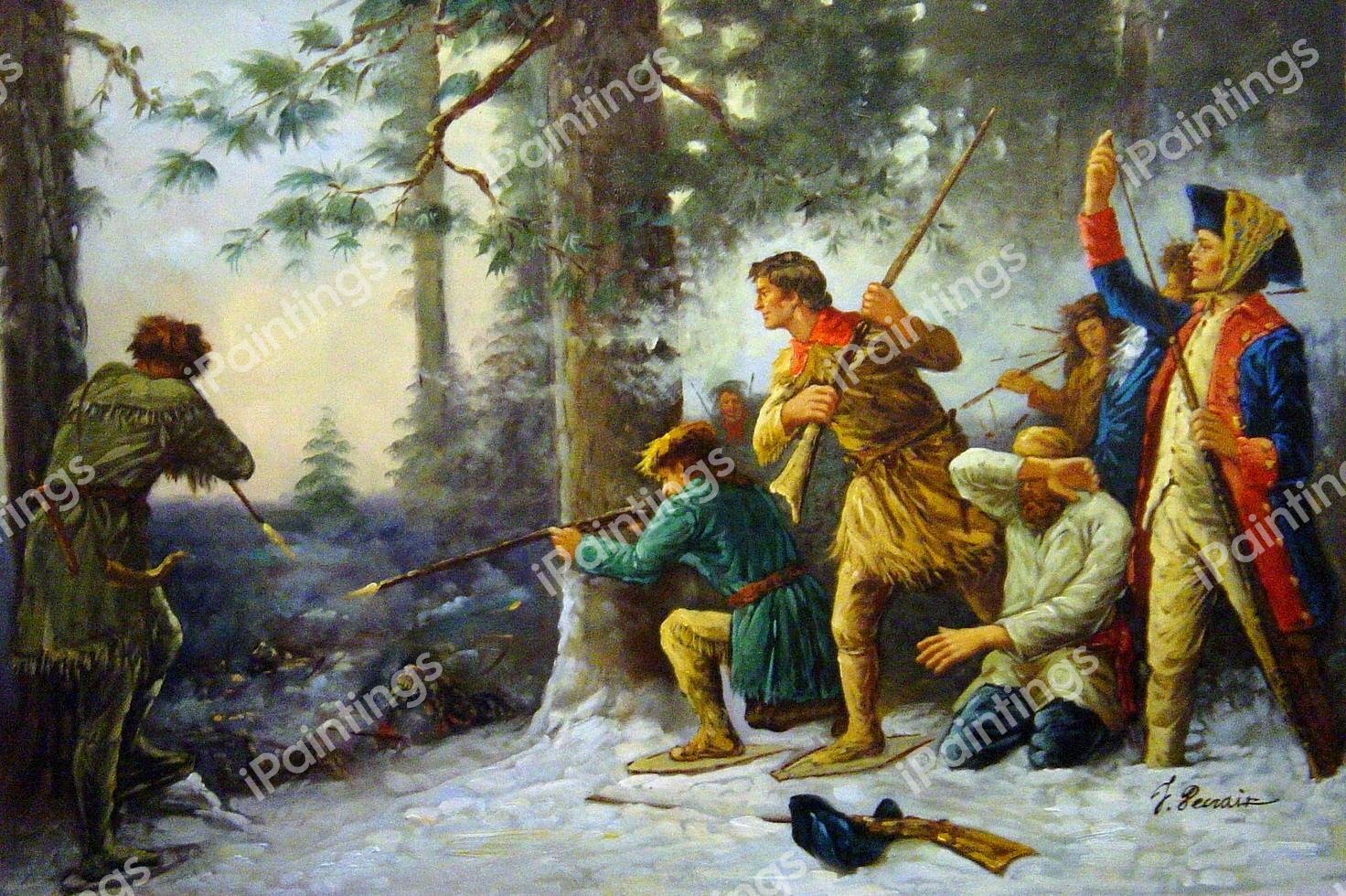 Battle Of Roger&#39s Rock. The painting by Jean Leon Gerome Ferris