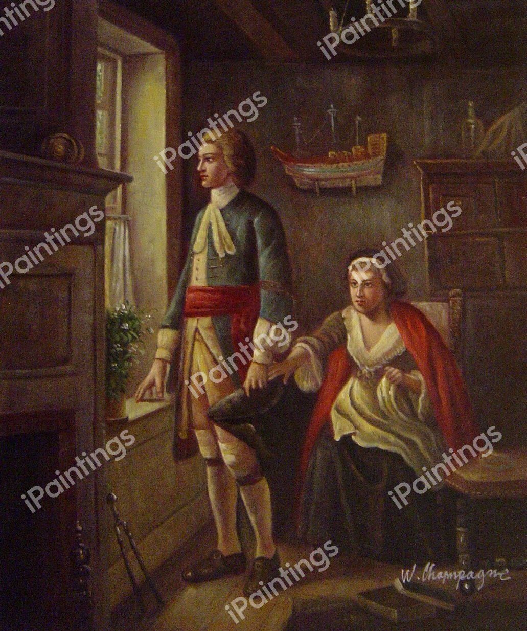 Call Of Sea. The painting by Jean Leon Gerome Ferris