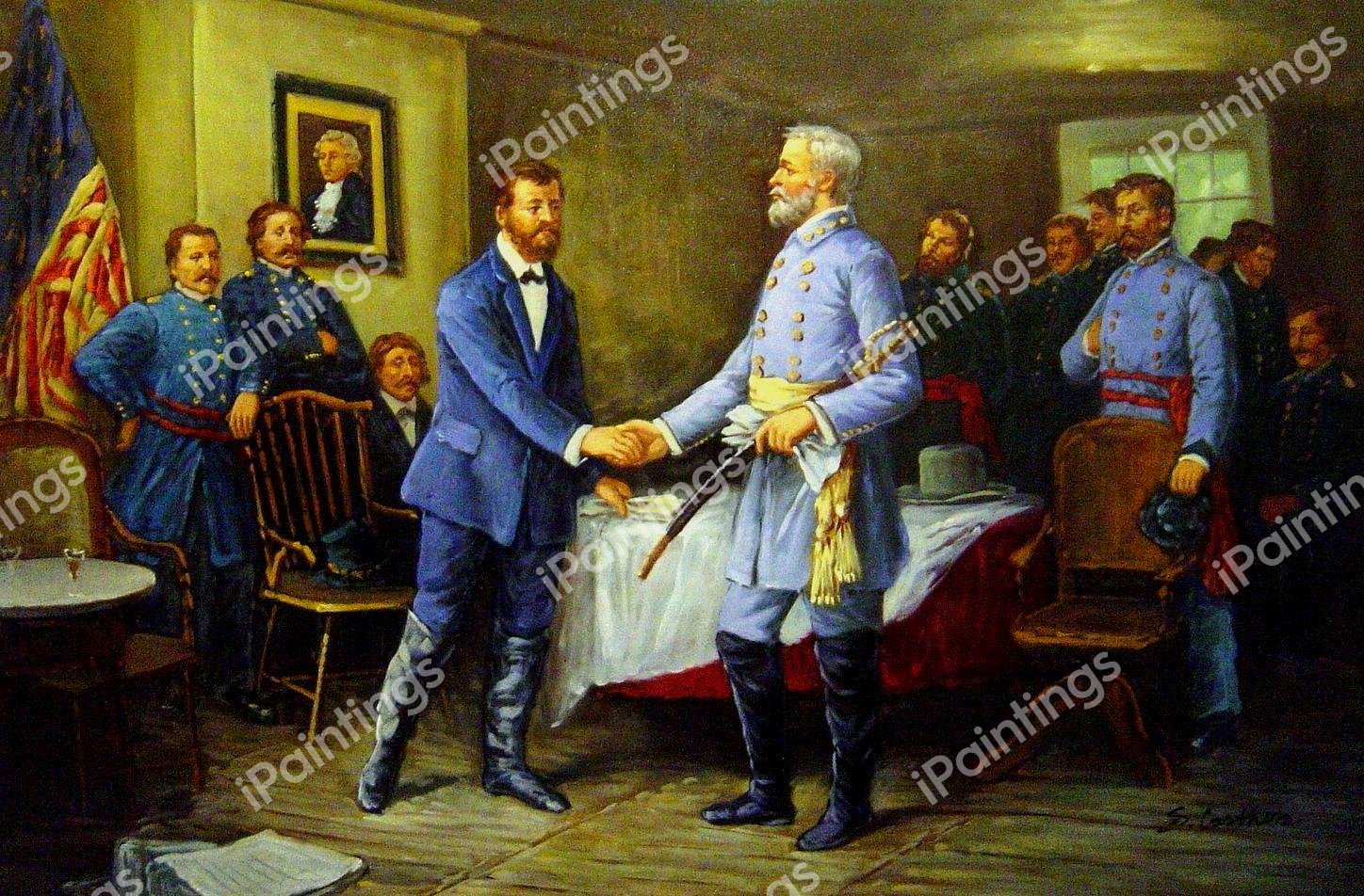 Let Us Have Peace - Grant And Lee. The painting by Jean Leon Gerome Ferris